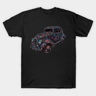 Car - an old retro car painted with psychedelic shapes and colors T-Shirt